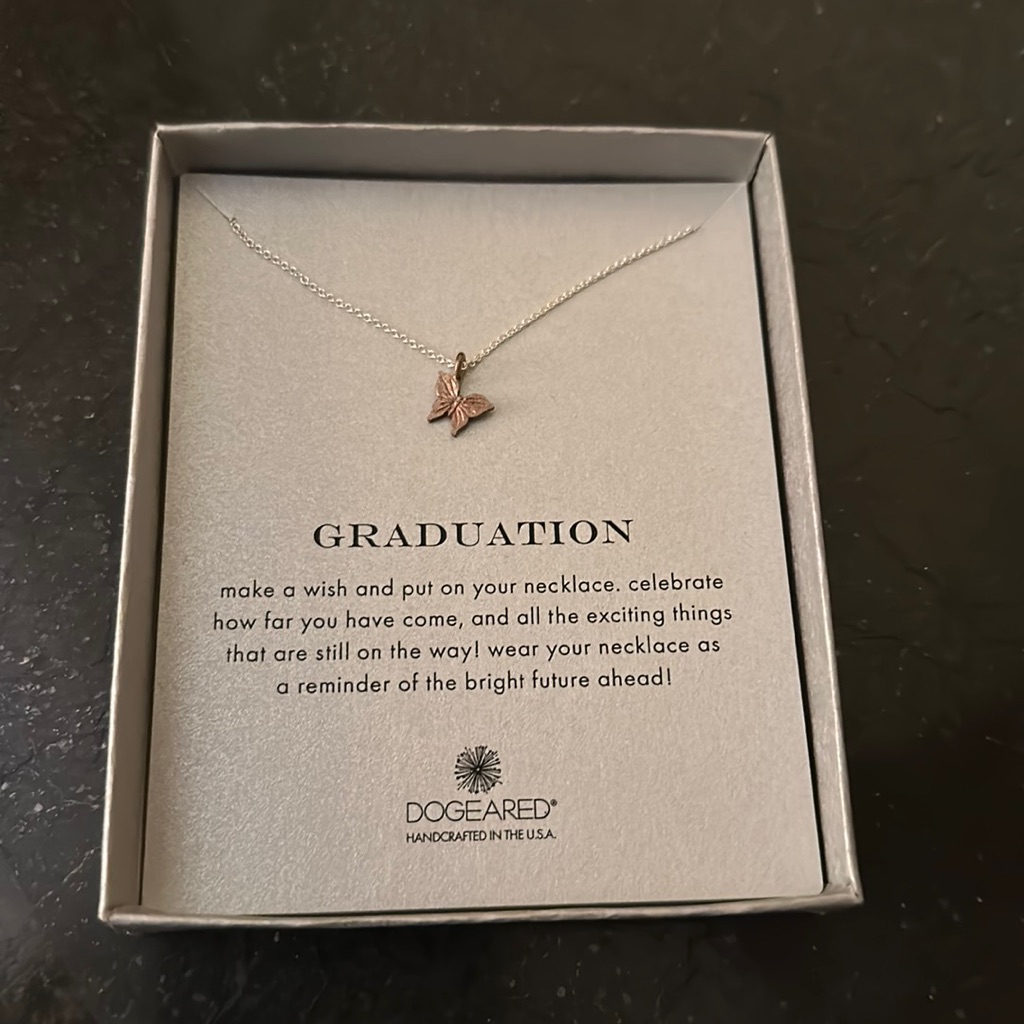 Dogeared Graduation Butterfly Necklace Brand New With Box